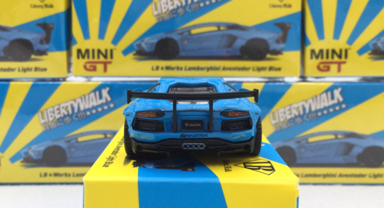 1/64 MINI GT Lamborghini Aventador LB★WORKS (Blue) Diecast Car Model