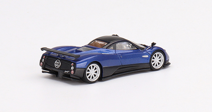OPEN BOX AS-IS 1/64 Mini GT Pagani Zonda F (Blu Argentina Blue) Diecast Car Model