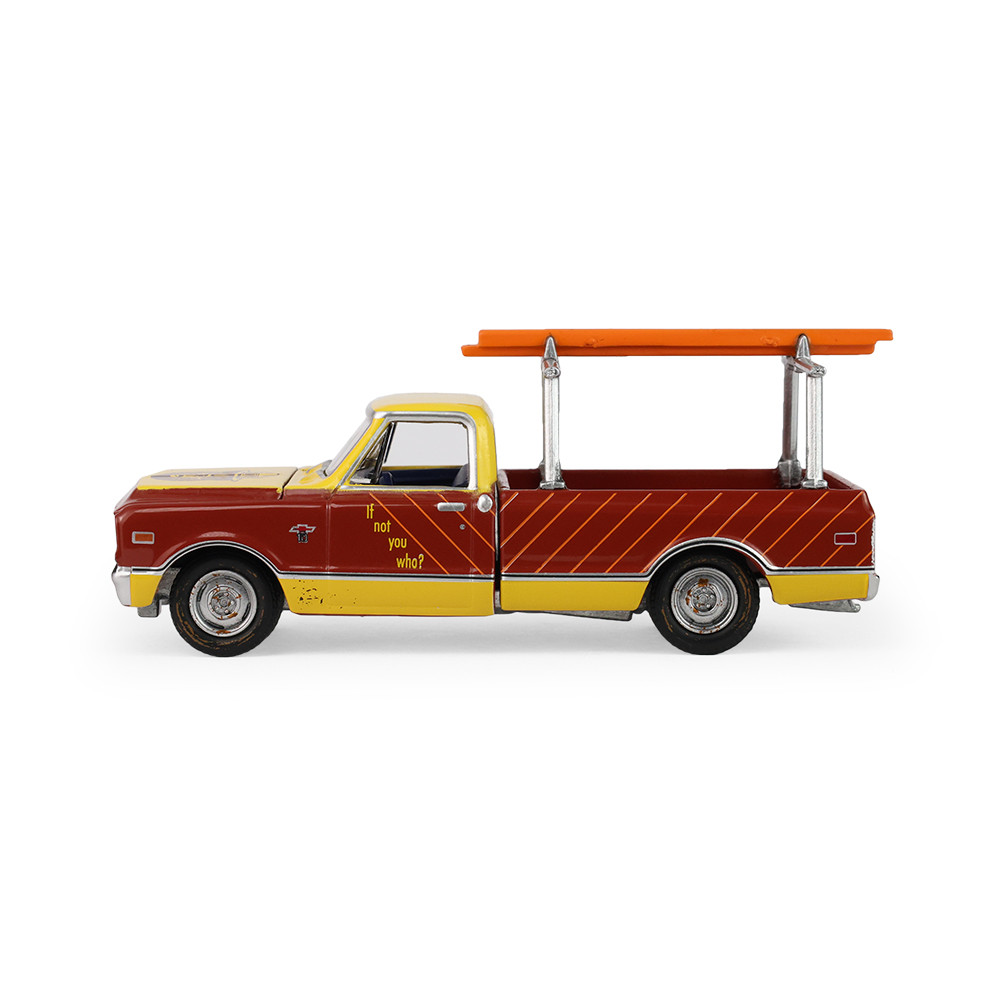 1/64 Greenlight 1968 Chevrolet C-10 with Ladder Rack "Burned Timber Builds No Homes" Diecast Car Model