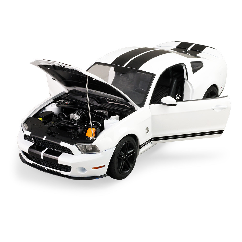 1/18 Greenlight 2012 Ford Shelby GT500 (Performance White with Black  Stripes) Diecast Car Model