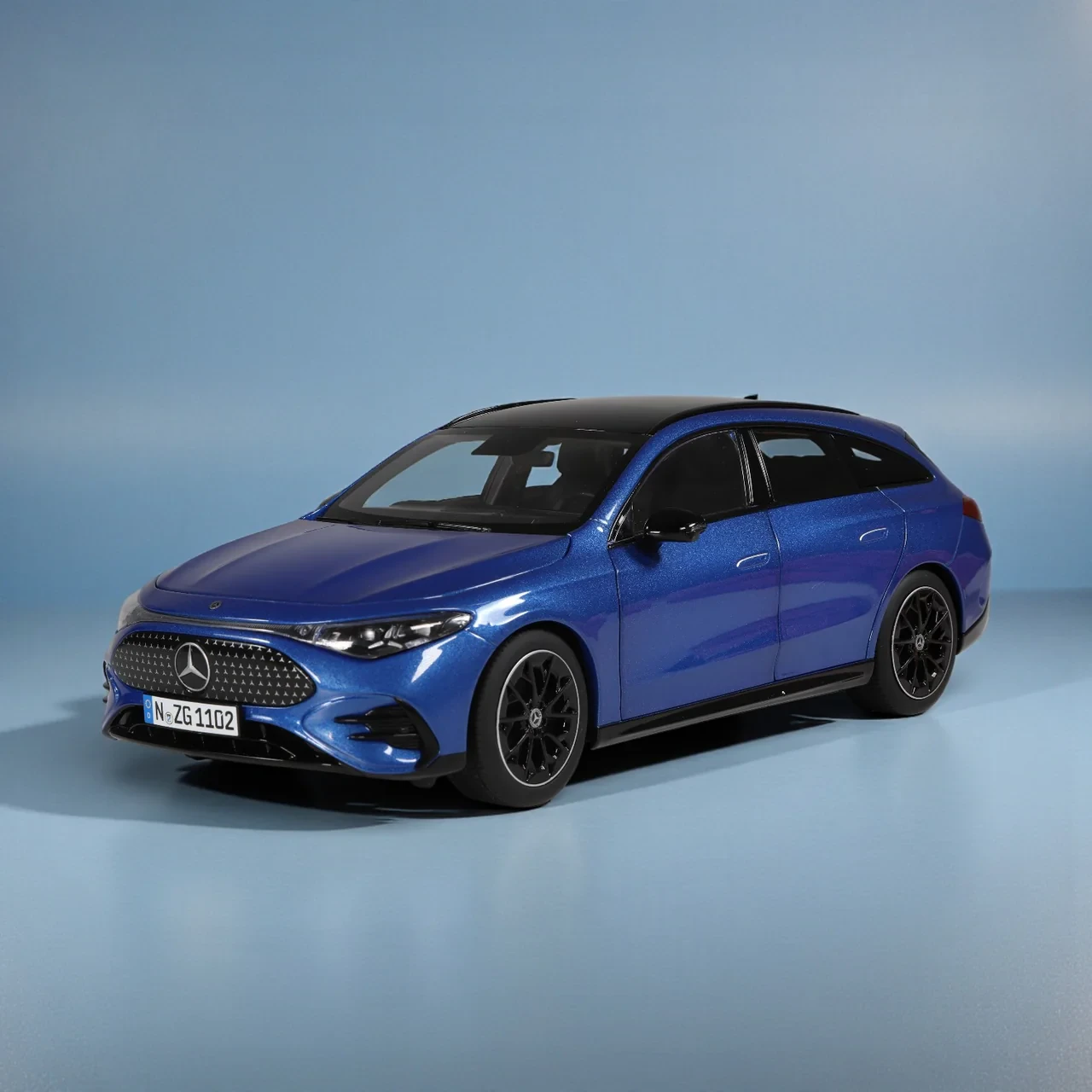1/18 NZG Mercedes-Benz CLA Shooting Brake with EQ Technology (Clear Blue) Diecast Car Model