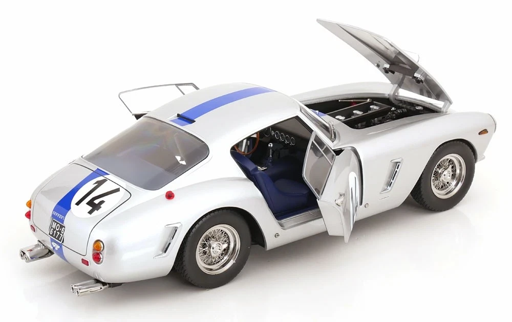 1/12 KK-Scale 1961 Ferrari 250 GT SWB #14 3rd 24h LeMans Pierre Noblet Pierre Noblet, Jean Guichet Diecast Car Model