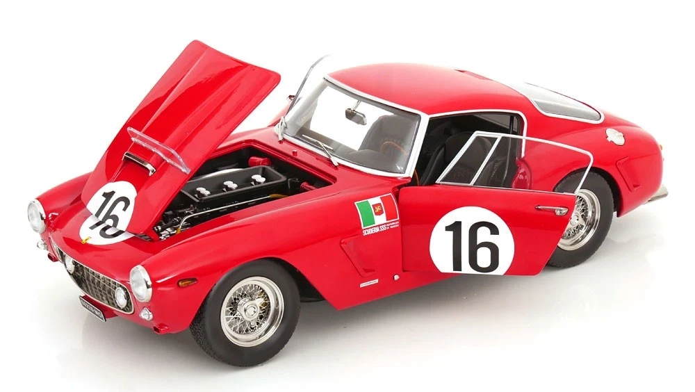 1/12 KK-Scale 1961 Ferrari 250 GT SWB #16 24h LeMans Scuderia Serenissima Maurice Trintignant, Carlo Mario Abate Diecast Car Model