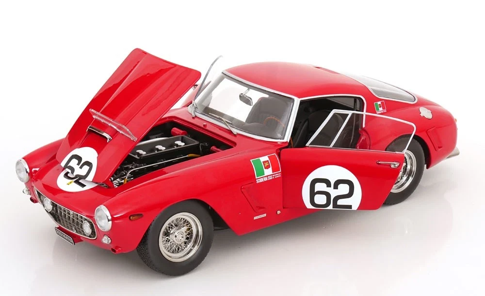 1/12 KK-Scale 1960 Ferrari 250 GT SWB #62 Winner Coppa Inter-Europa Monza Scuderia Serenissima Carlo-Maria Abate Diecast Car Model