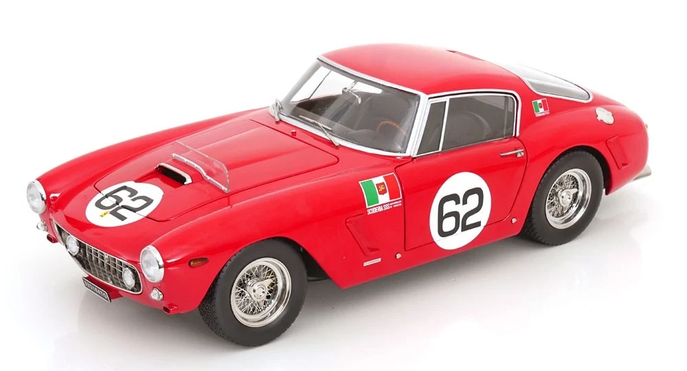 1/12 KK-Scale 1960 Ferrari 250 GT SWB #62 Winner Coppa Inter-Europa Monza Scuderia Serenissima Carlo-Maria Abate Diecast Car Model