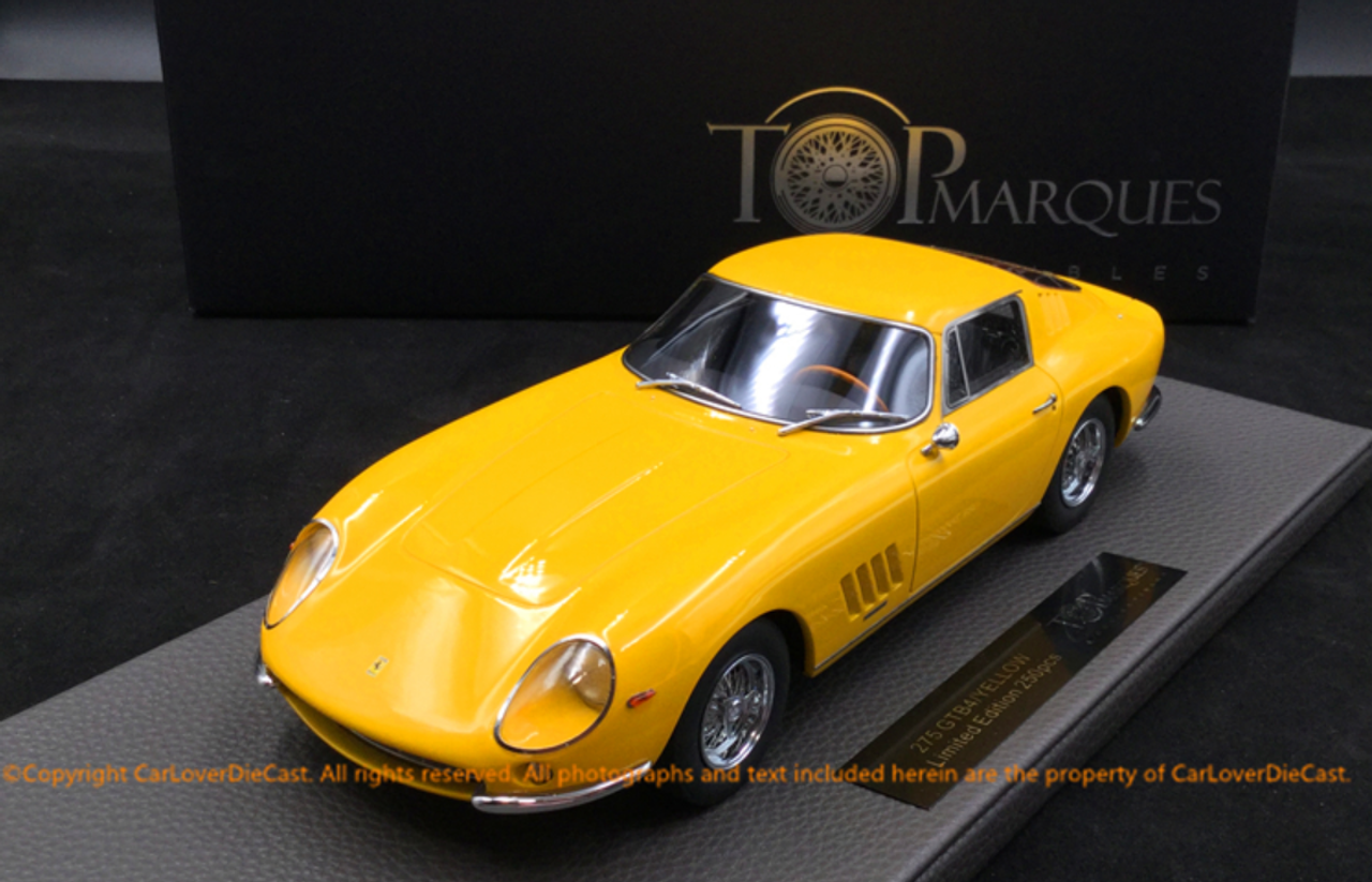 1/18 Top Marques Ferrari 275 GTB 4 (Yellow) Car Model