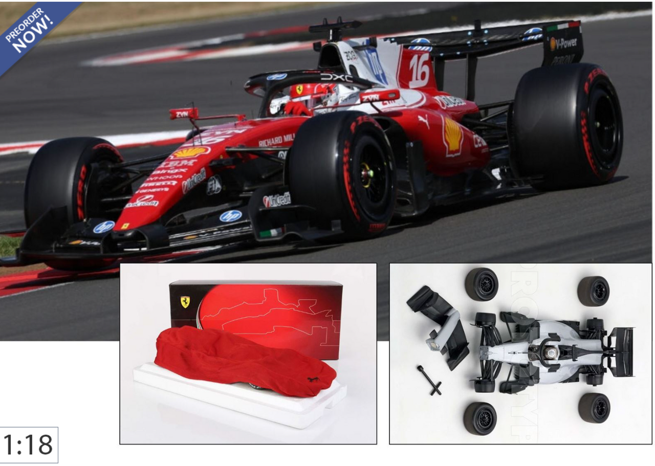 1/18 BBR 2026 Formula 1 British GP Ferrari SF26 Winner #16 Charles Leclerc Car Model Standard Package