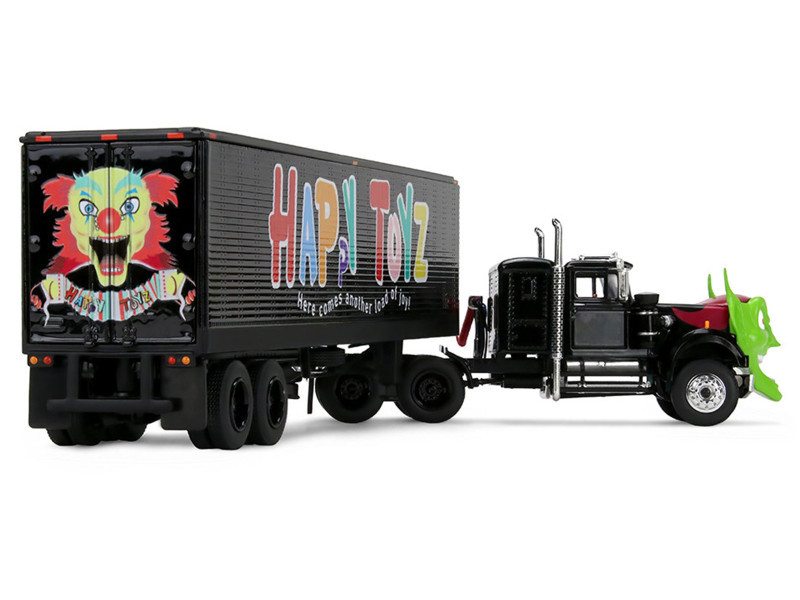 1/64 First Gear White Western Star with Green Goblin Head & 40’ Vintage Trailer Maximum Overdrive 40th Anniversary Diecast Model