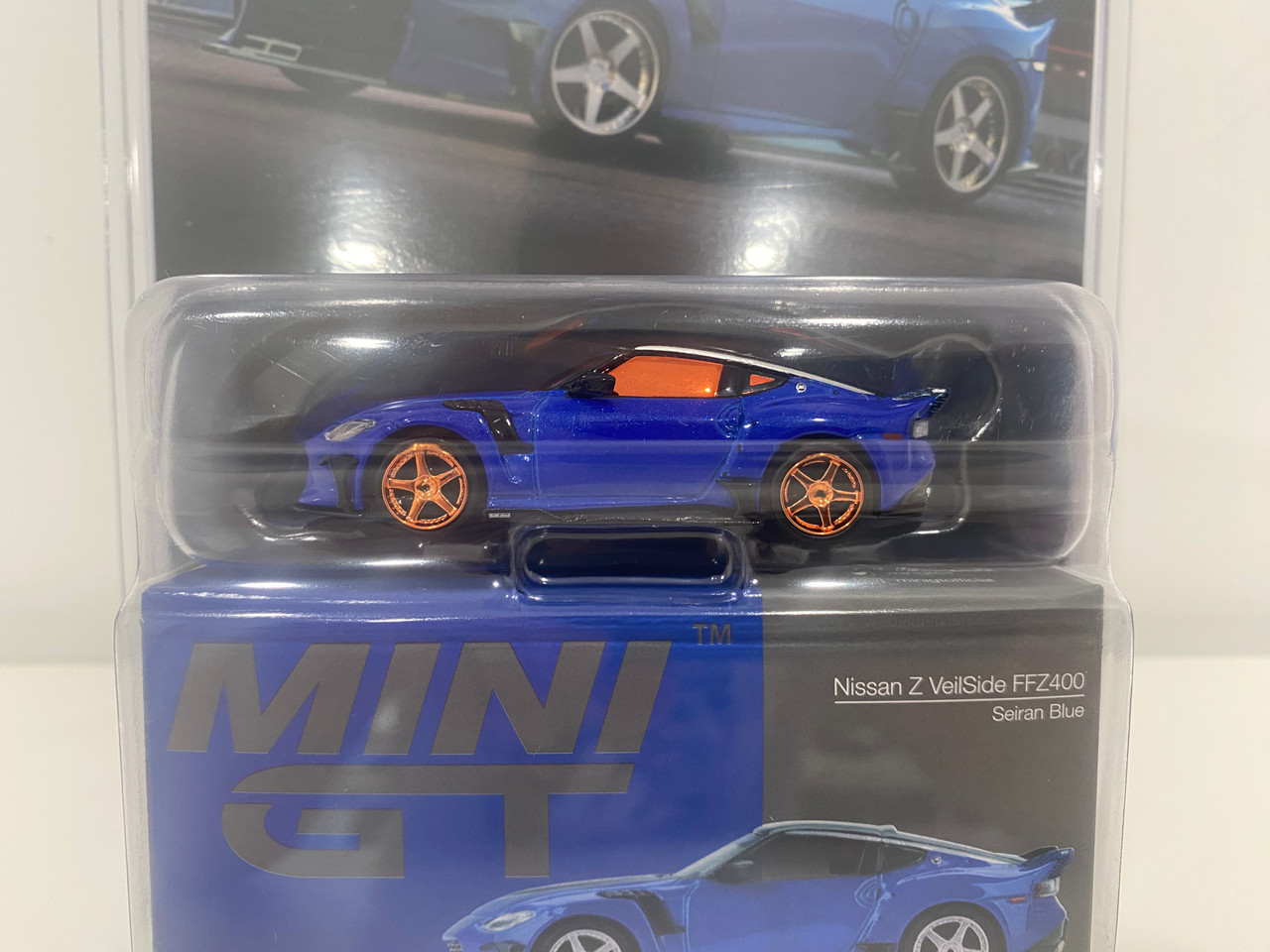CHASE CAR 1/64 Mini GT Nissan Z VeilSide FFZ400 (Seiran Blue) Diecast Car Model