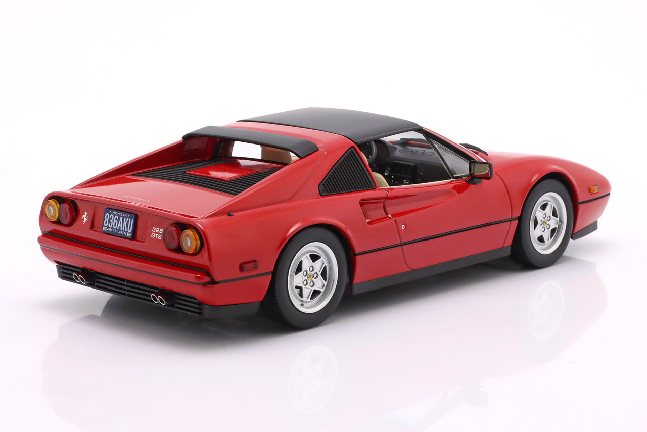 1/18 KK-Scale 1987 Ferrari 328 GTS 1985 film Beverly Hills Cop II (Red) Diecast Car Model