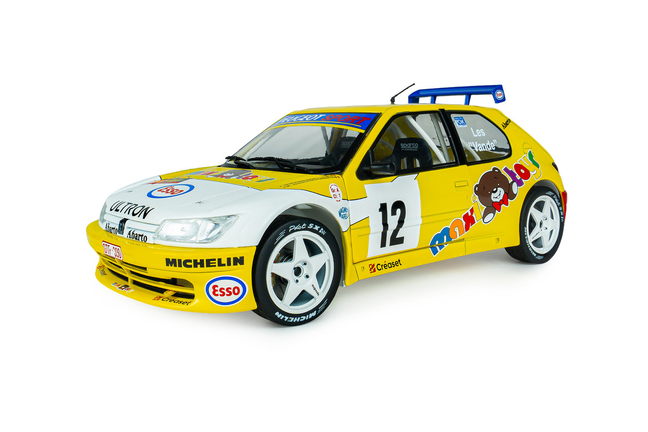 1/18 Solido 1997 Peugeot 306 Maxi Yellow #12 Diecast Car Model