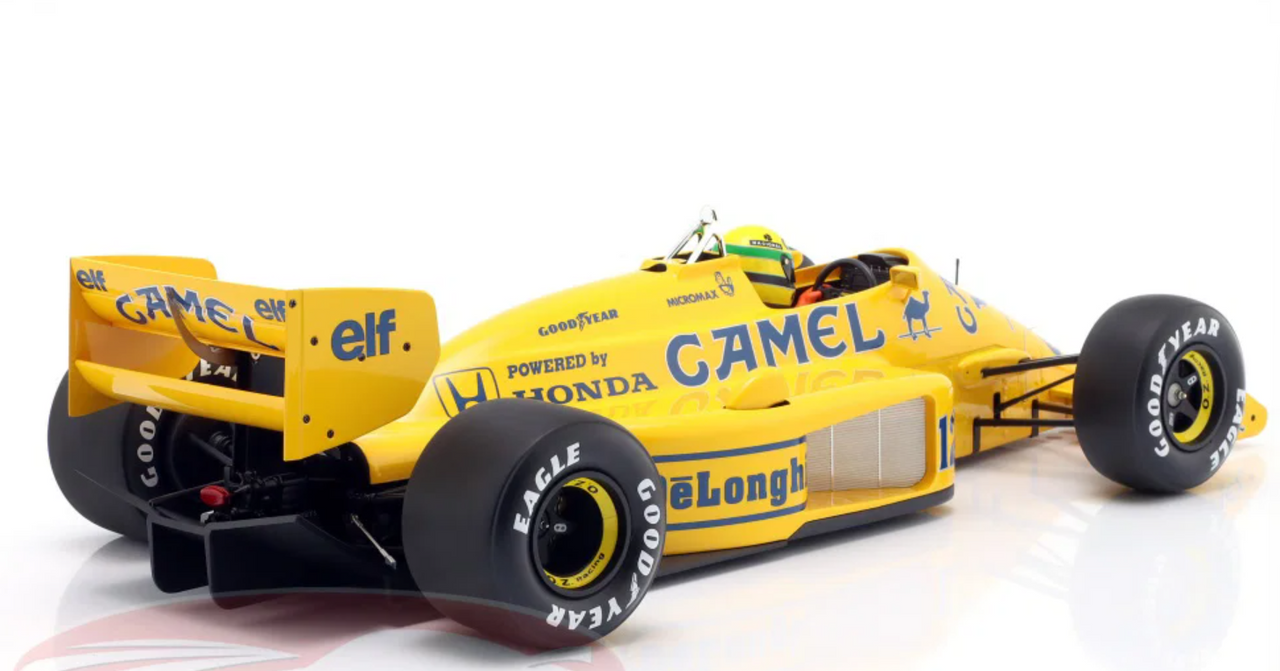 1/12 Minichamps 1987 Formula 1 Ayrton Senna Lotus 99T #12 Winner Monaco GP Car Model