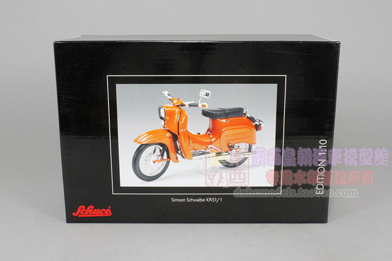 1/10 Schuco SIMSON SCHWALBE KR51/1 (ORANGE) MOTORCYCLE Diecast Model