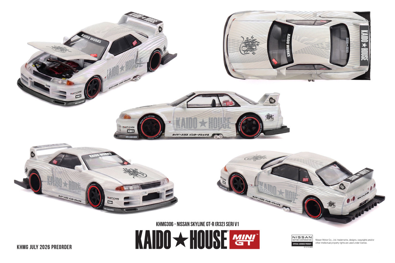 1/64 Kaido House Nissan Skyline GT-R (R32) SERI V1 China Edition Diecast Car Model