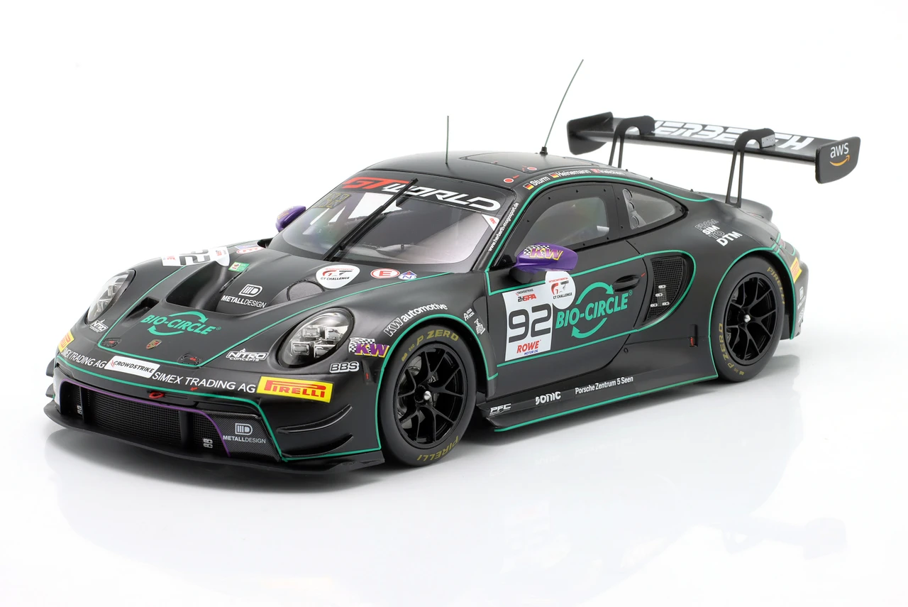 1/18 Ixo 2025 Porsche 911 GT3 R (992) #92 24h Spa Herberth Motorsport Tim Heinemann, Rolf Ineichen,Joel Sturm Diecast Car Model