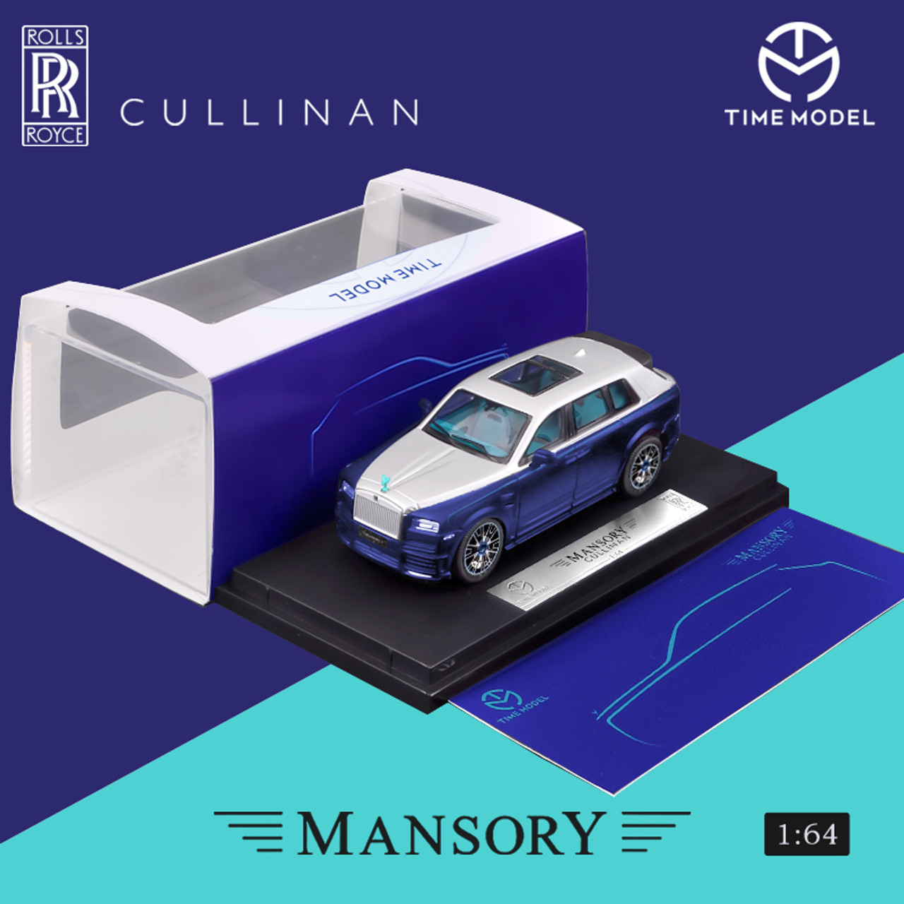 1/64 Time Micro Rolls-Royce Mansory Cullinan (Blue) Standard