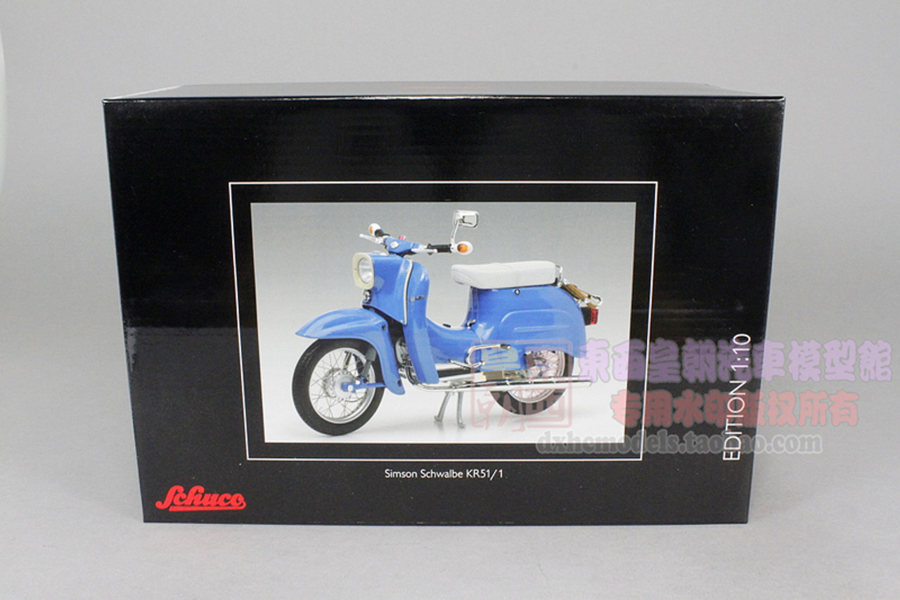 1/10 Schuco 1964 SIMSON SCHWALBE KR51/1 (BLUE) Motorcycle Diecast