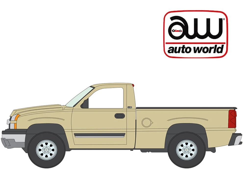 1/64 Auto World 2007 Chevrolet Silverado (Cashmere Light Brown) Diecast Car Model