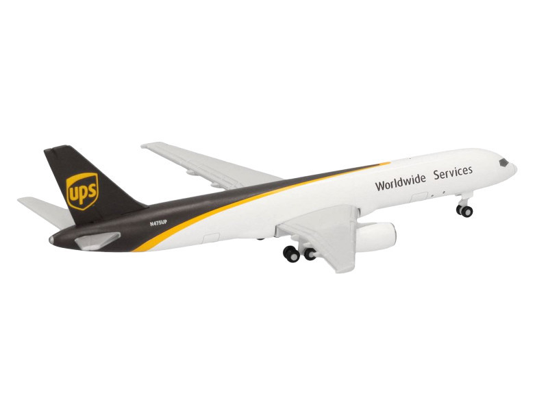 Boeing 757-200F Commercial Aircraft "UPS Worldwide Service" (N475UP) White with Brown Tail 1/500 Diecast Model Airplane by Herpa