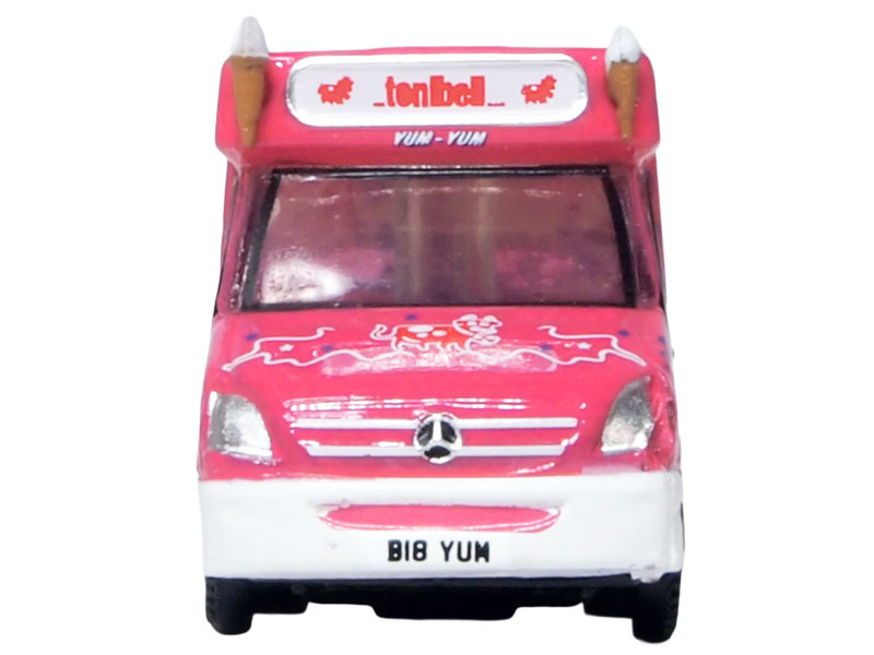 Whitby Mondial Ice Cream Van "Tonibell" Pink with Graphics 1/76 (OO) Scale Diecast Model Car by Oxford Diecast