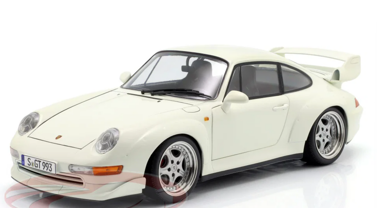 1/12 KK-Scale 1996 Porsche 911 (993) GT2 with Speedline Rims (White) Diecast Car Model
