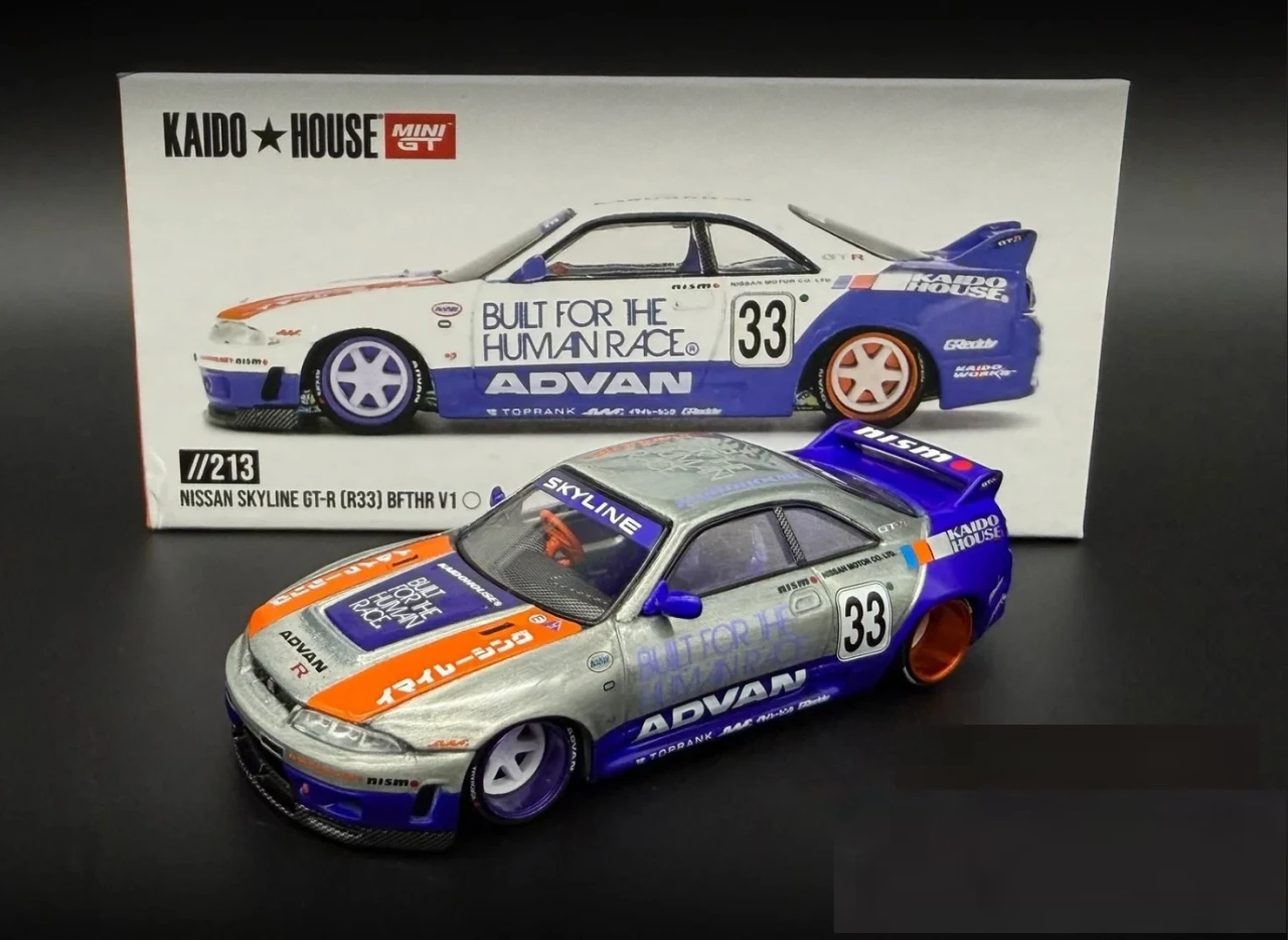 CHASE CAR 1/64 Kaido House Nissan Skyline GT-R (R33) BFTHR V1 #33 Diecast Car Model
