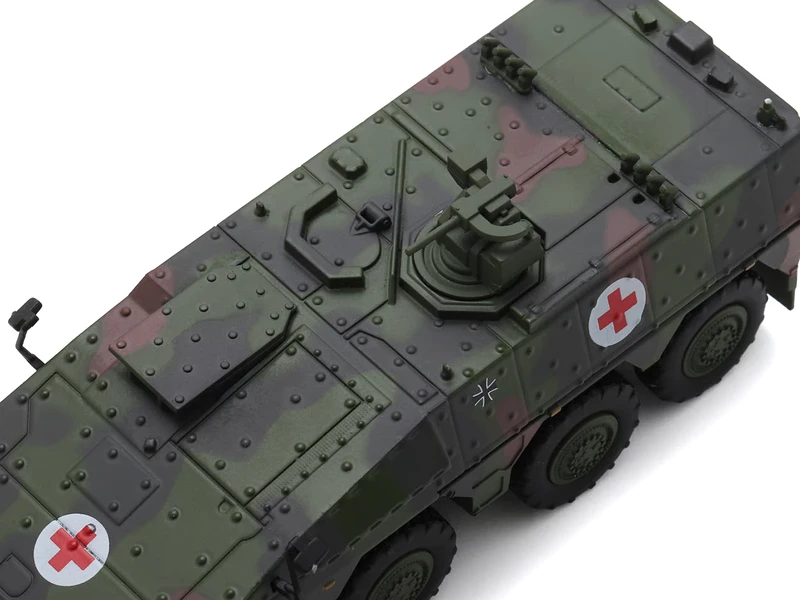 Tpz. Tank Boxer "Medic Unit - German Army" Green Camouflage 1/87 (HO) Scale Diecast Model Car by Schuco