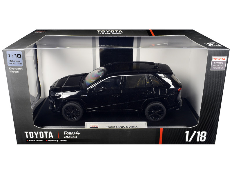 2023 Toyota Rav4 Hybrid Black 1/18 Diecast Model Car by Heimanba