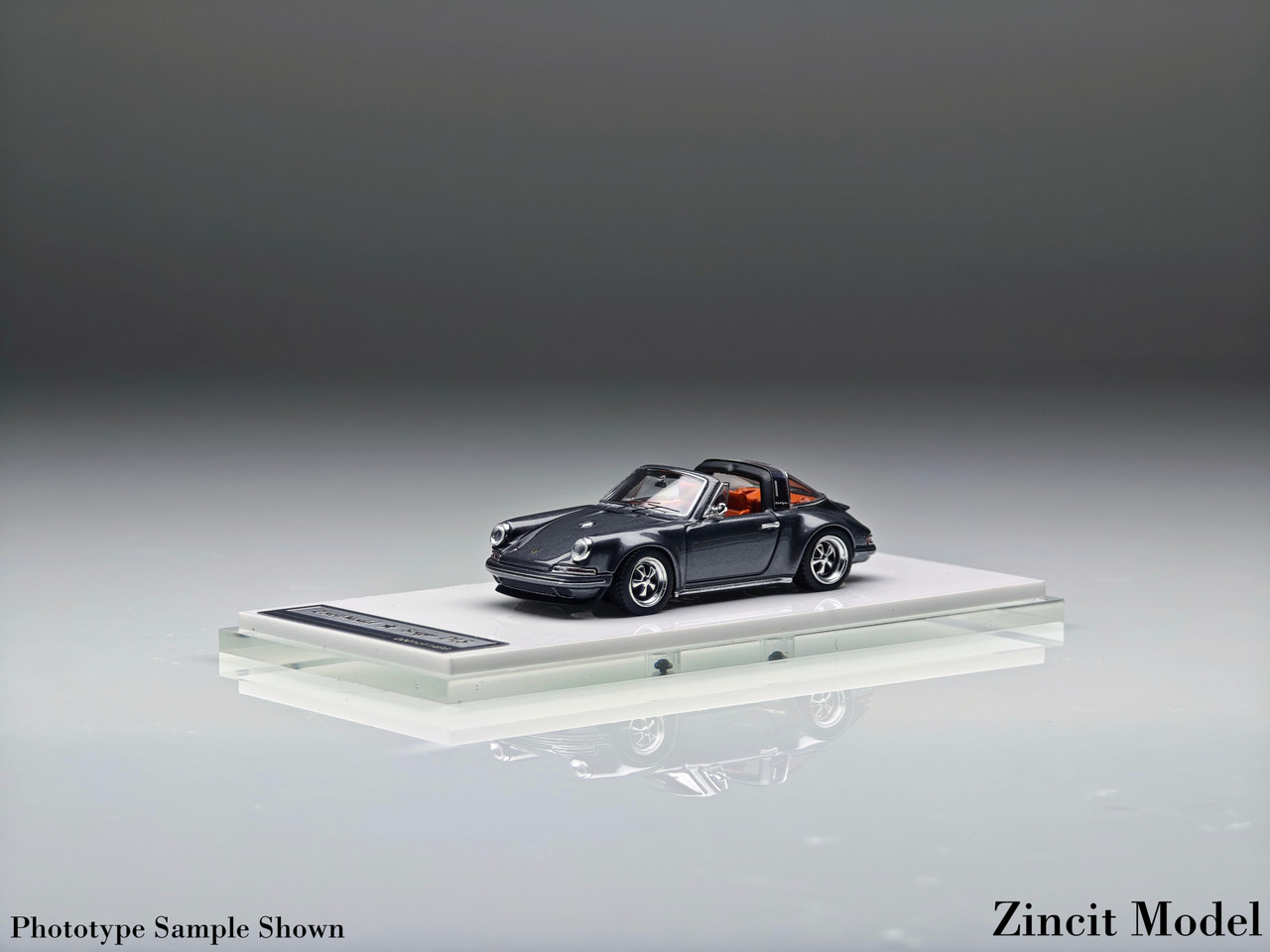 1/64 Zincit Model Porsche 911 964 Singer (Metallic Grey) Diecast