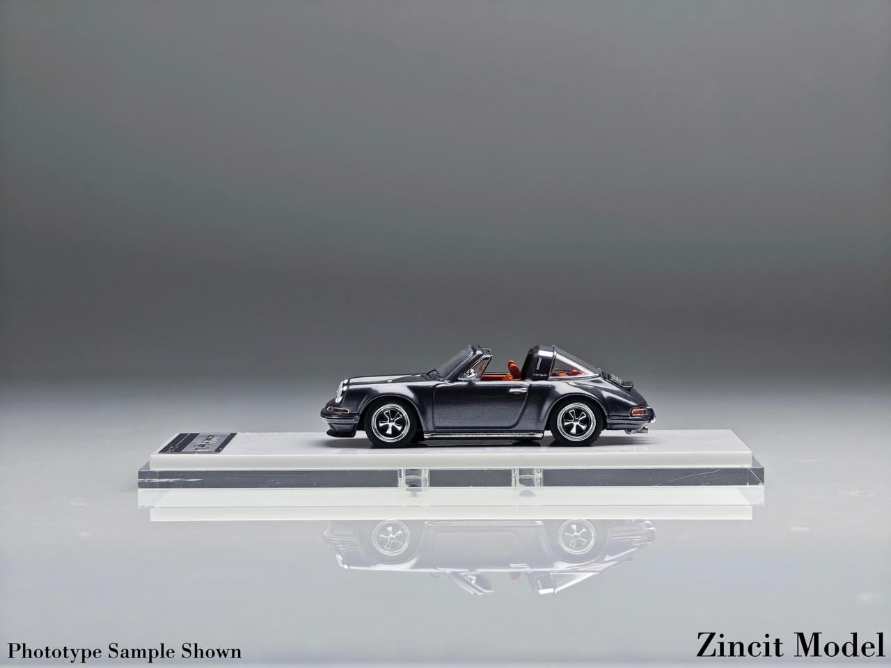 1/64 Zincit Model Porsche 911 964 Singer (Metallic Grey) Diecast Car Model