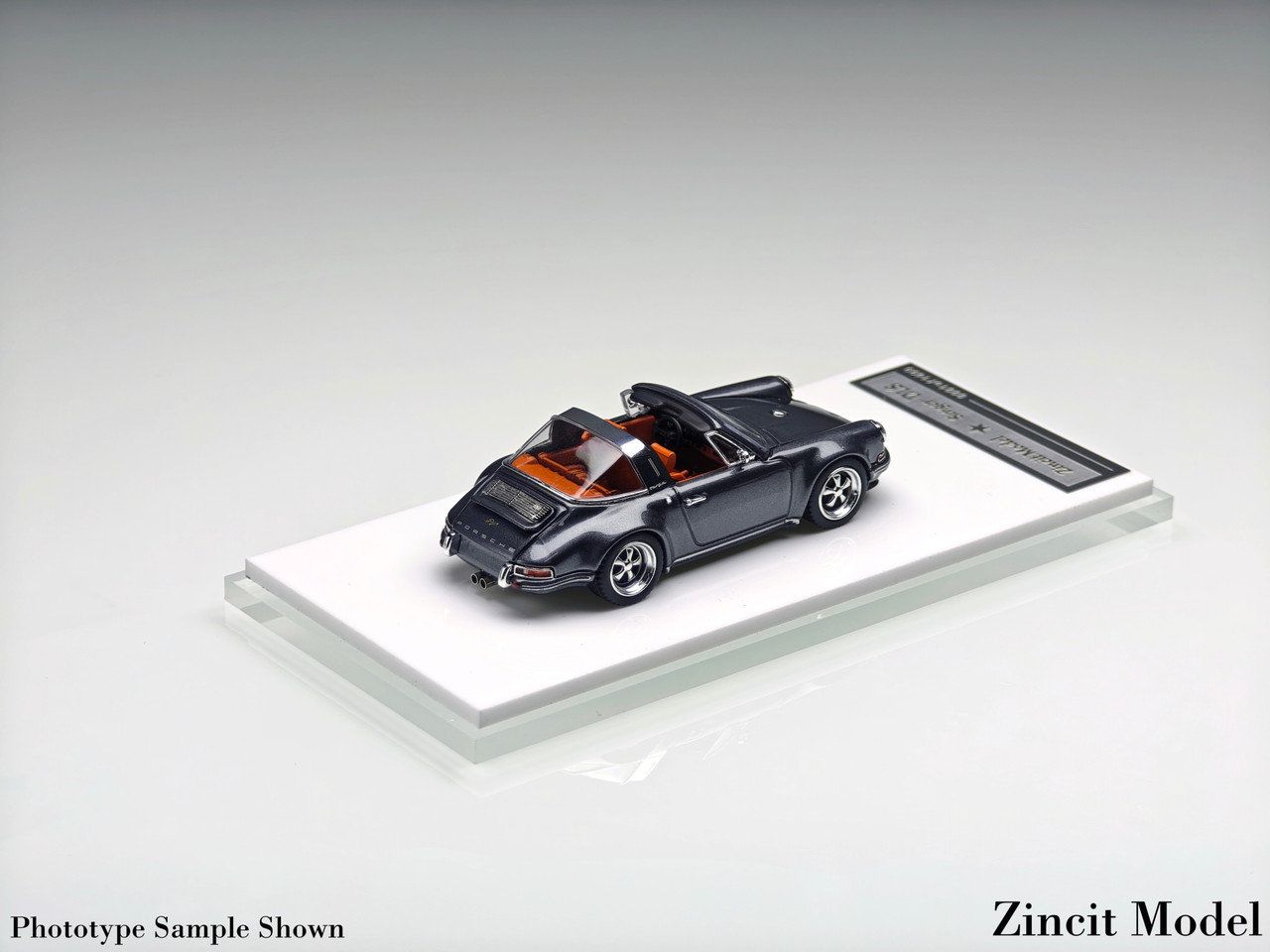1/64 Zincit Model Porsche 911 964 Singer (Metallic Grey) Diecast Car Model