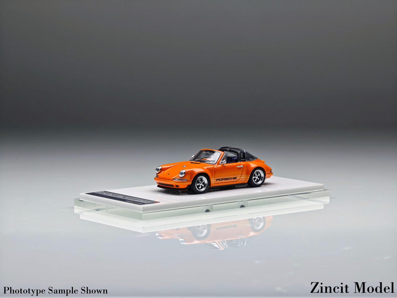 1/64 Zincit Model Porsche 911 964 Singer (Orange) Diecast Car Model