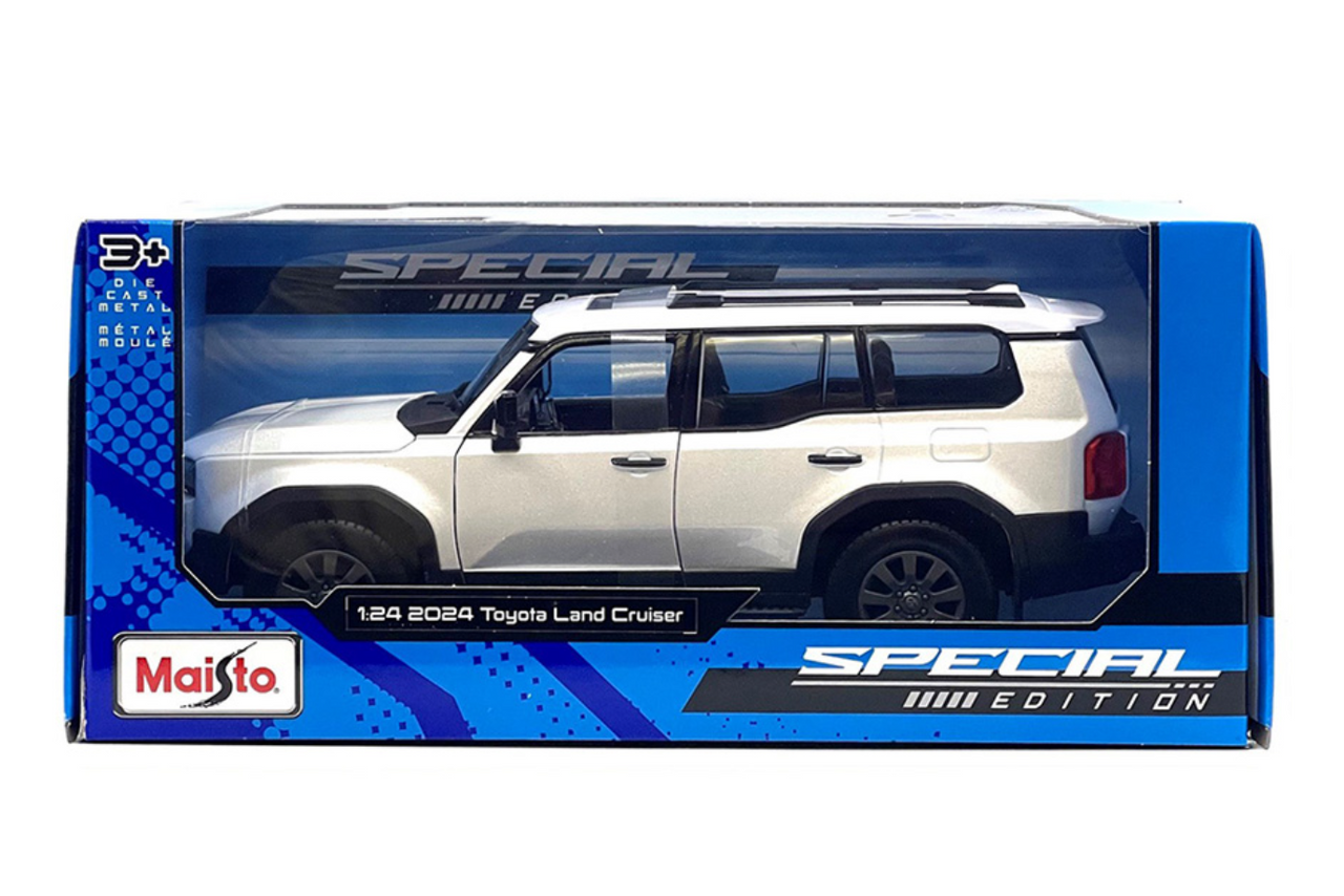 1/24 Maisto 2024 Toyota Land Cruiser (Pearl White) Diecast Car Model