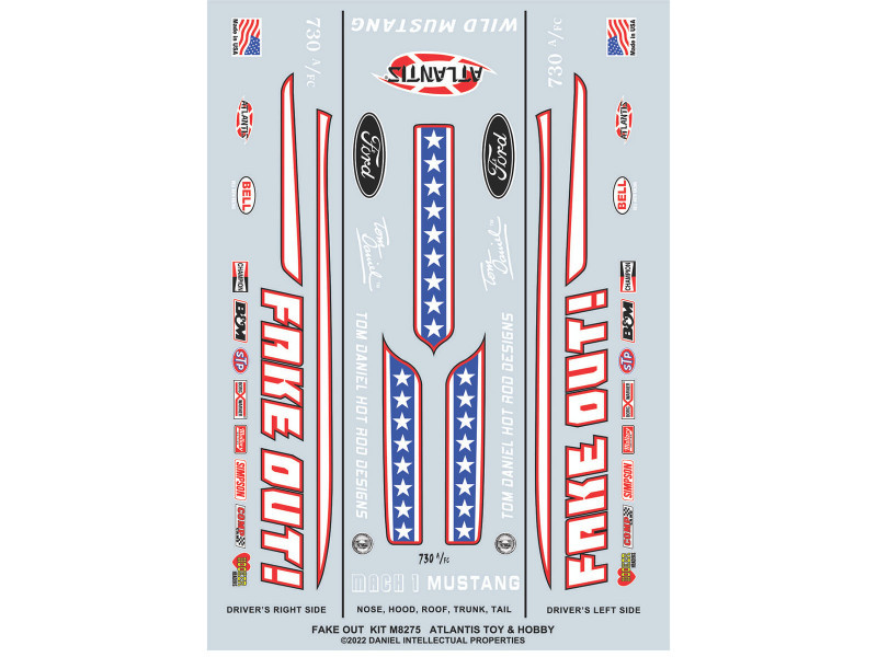 Model Kit Tom Daniel's "FAKE OUT!" Classic Funny Car (Snap-to-Build) 1/32 Scale Model by Atlantis