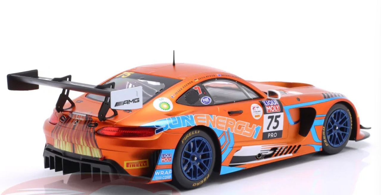 1/18 Ixo 2023 Mercedes-AMG GT3 Evo #75 Winner 12h Bathurst SunEnergy1 Racing Kenny Habul, Jules Gounon, Luca Stolz Diecast Car Model