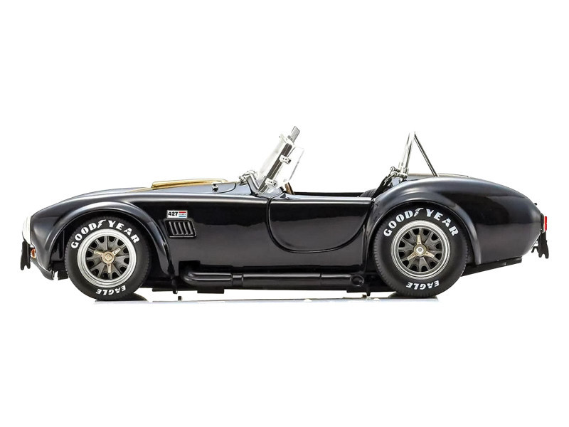 Shelby Cobra 427 S/C Black with Gold Stripes 1/18 Diecast Model Car by Kyosho