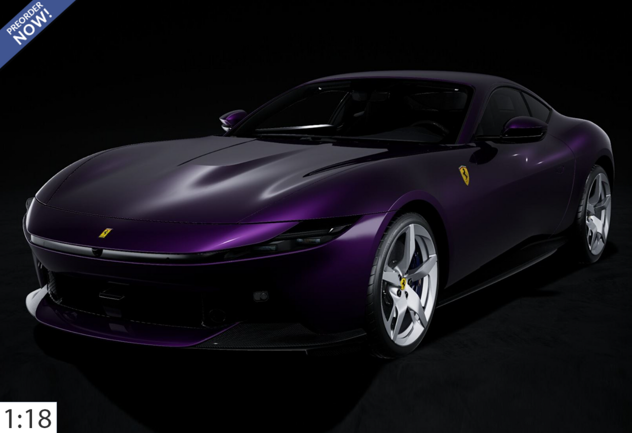 1/18 BBR Ferrari Amalfi (Violetto Dino Purple) Car Model Limited 32 Pieces