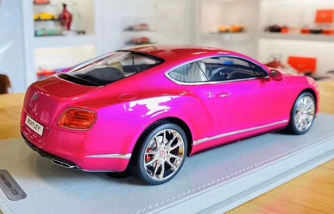 1/18 BBR Bentley Continental GT V8S (Flash Pink) Resin Car Model Limited 20