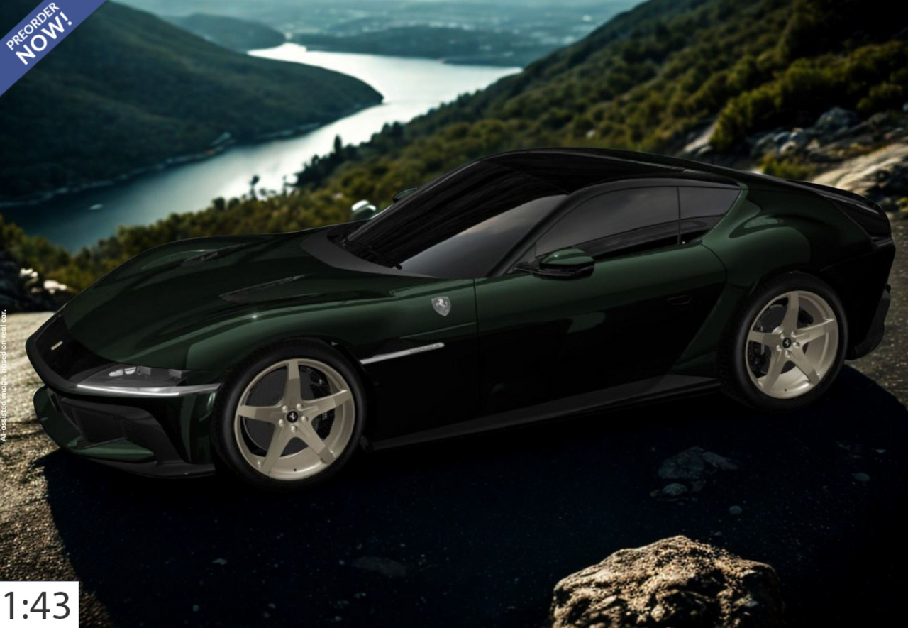 1/43 BBR Ferrari 12Cilindri Manuale (Green Zeltweg) Car Model