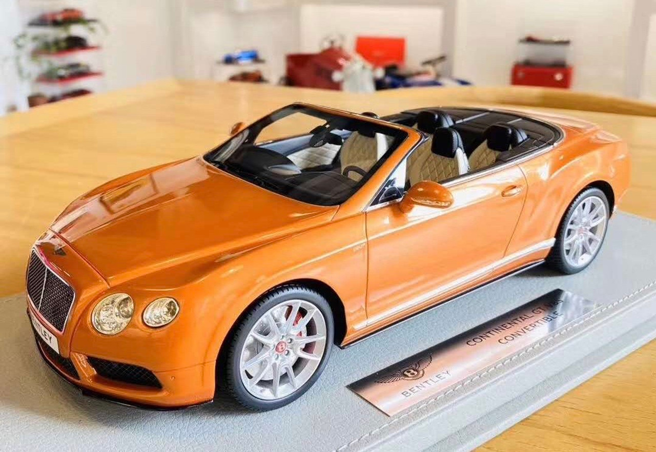 1/18 BBR Bentley Continental GT V8S Convertible (Sunrise Orange) Resin Car Model Limited 20