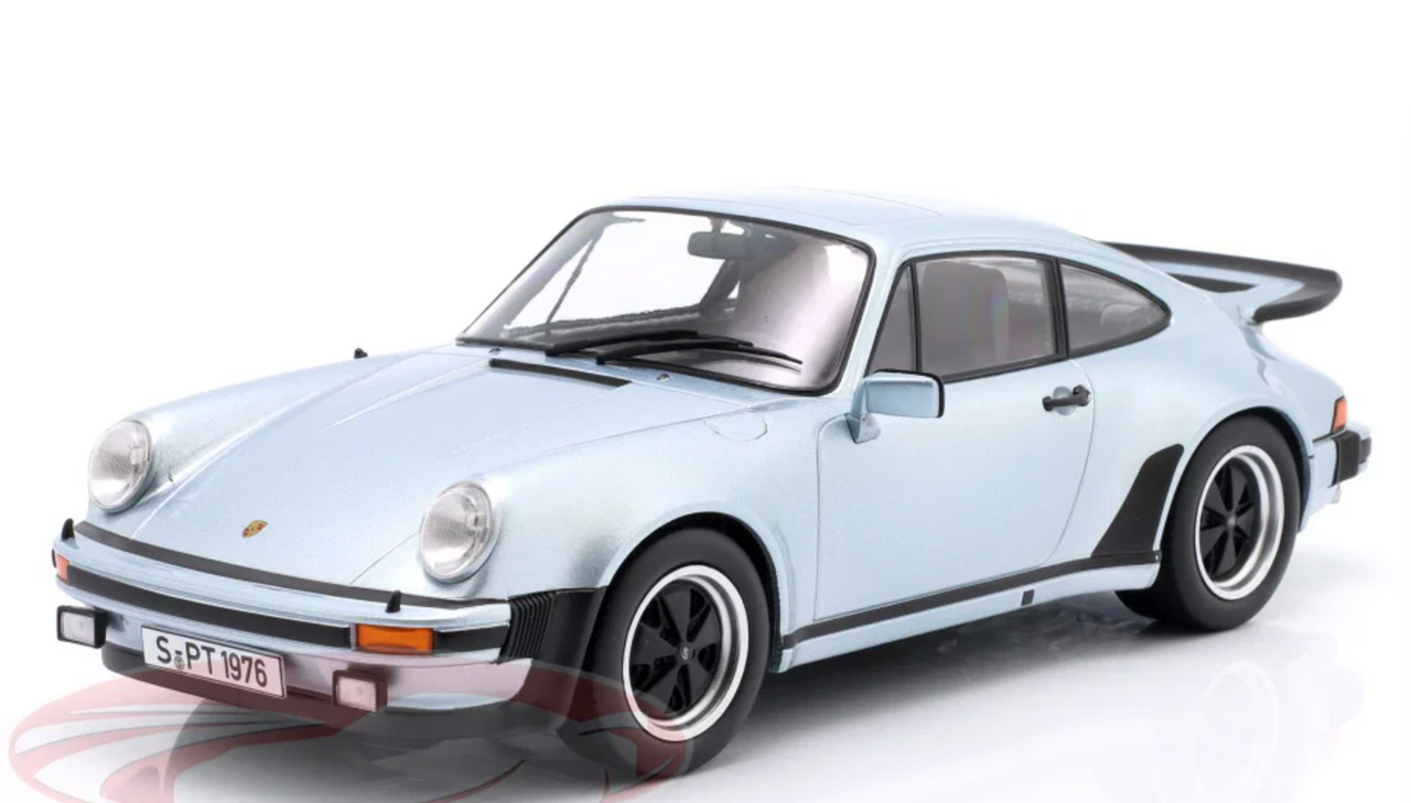 1/18 KK-Scale 1976 Porsche 911 (930) Turbo 3.0 (Polar Silver) Diecast Car Model