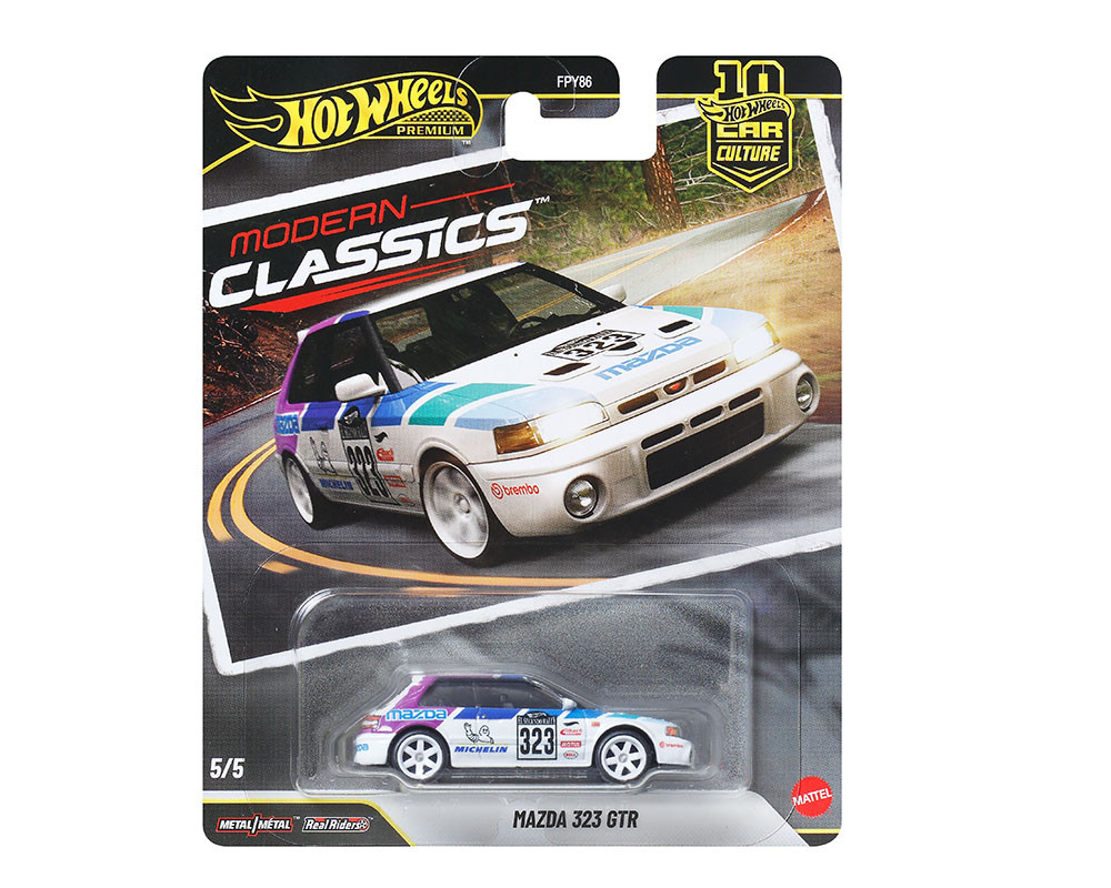 1/64 Hot Wheels Premium Mazda 323 GTR Diecast Car Model
