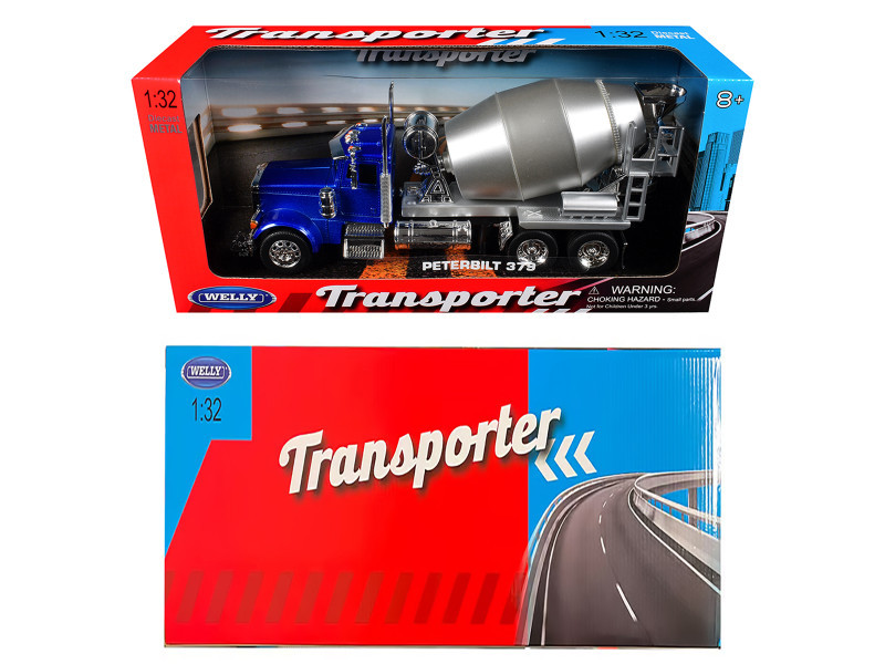 1/32 Welly Peterbilt 379 Cement (Blue) Diecast Car Model
