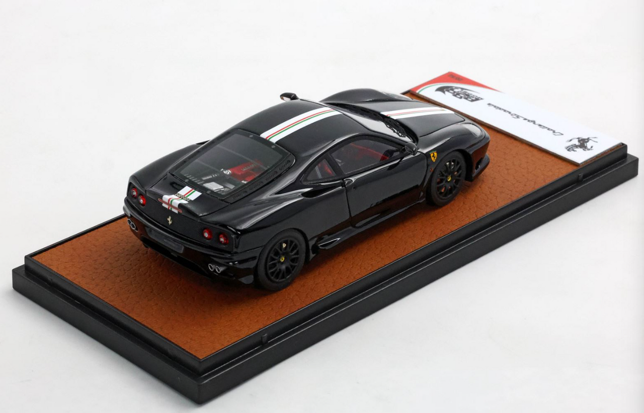1/43 BBR Ferrari 360 Challenge Stradale (Nero DS Black with Italian Flag Stripe) Car Model Limited 52 Pieces