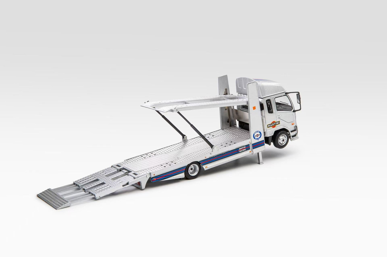 1/64 Shadow Pro Mitsubishi Fuso Fighter MK2 Double Level Trailer Truck Martini Diecast Model