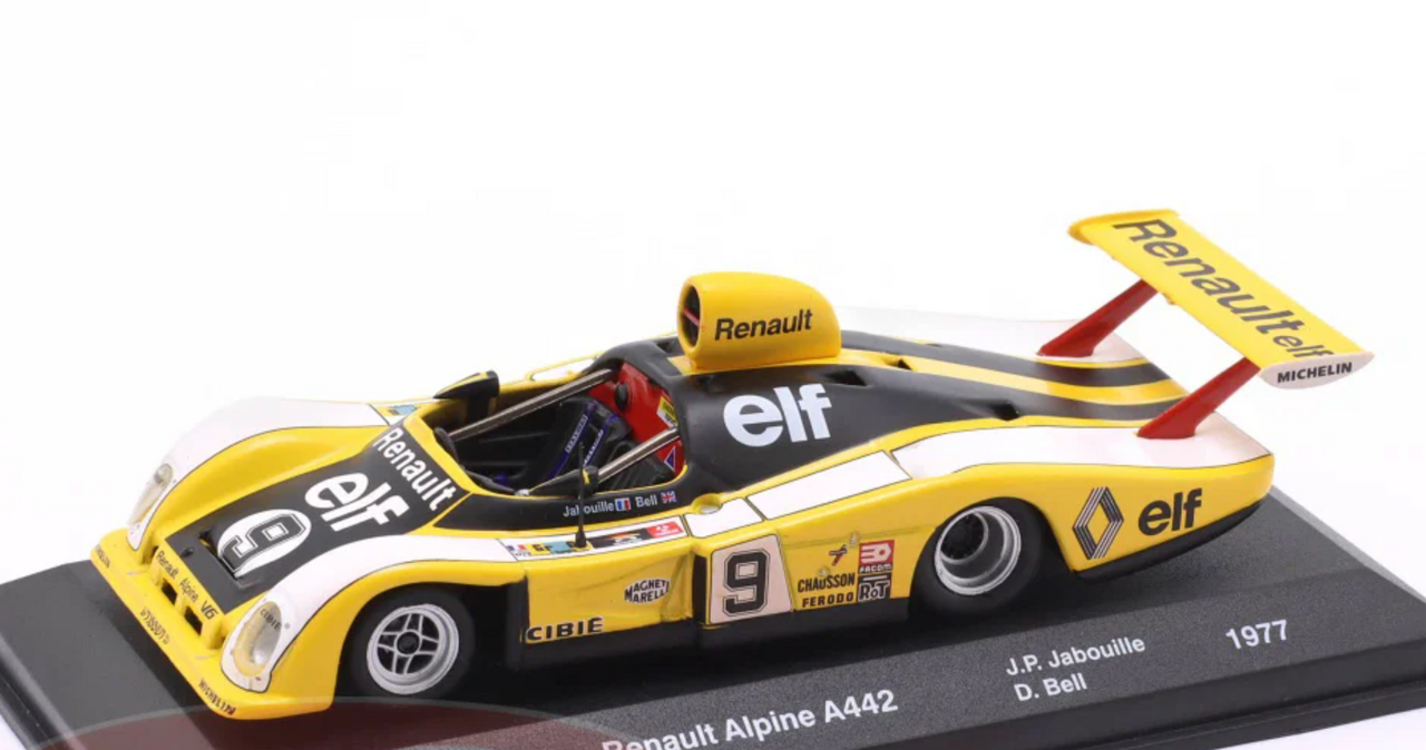 1/43 Altaya 1977 Renault Alpine A442 #9 24h LeMans Renault Sport Jean-Pierre Jabouille, Derek Bell Diecast Car Model
