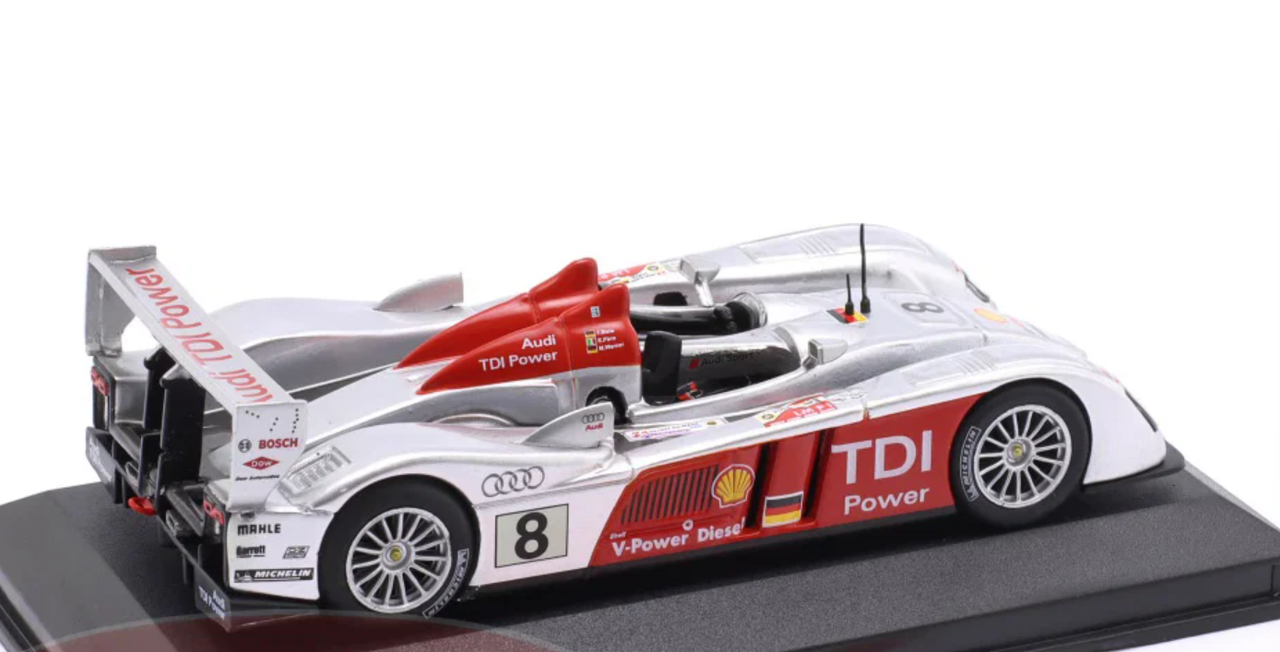 1/43 Altaya 2006 Audi R10 TDI #8 Winner 24h LeMans Audi Sport Team Joest Frank Biela, Marco werner, Emanuele Pirro Diecast Car Model