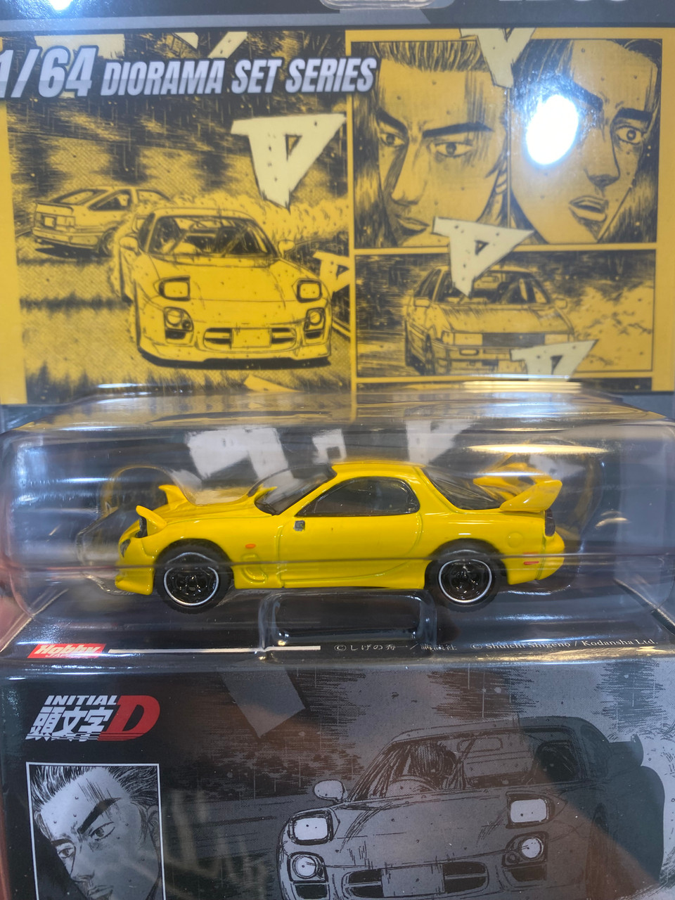MISSING ONE MIRROR AS-IS 1/64 Hobby Japan Initial D Diorama Set Series Mazda RX-7 (FD3S) Project D Keisuke Takahashi VS Wataru Akiyama Diecast Car Model