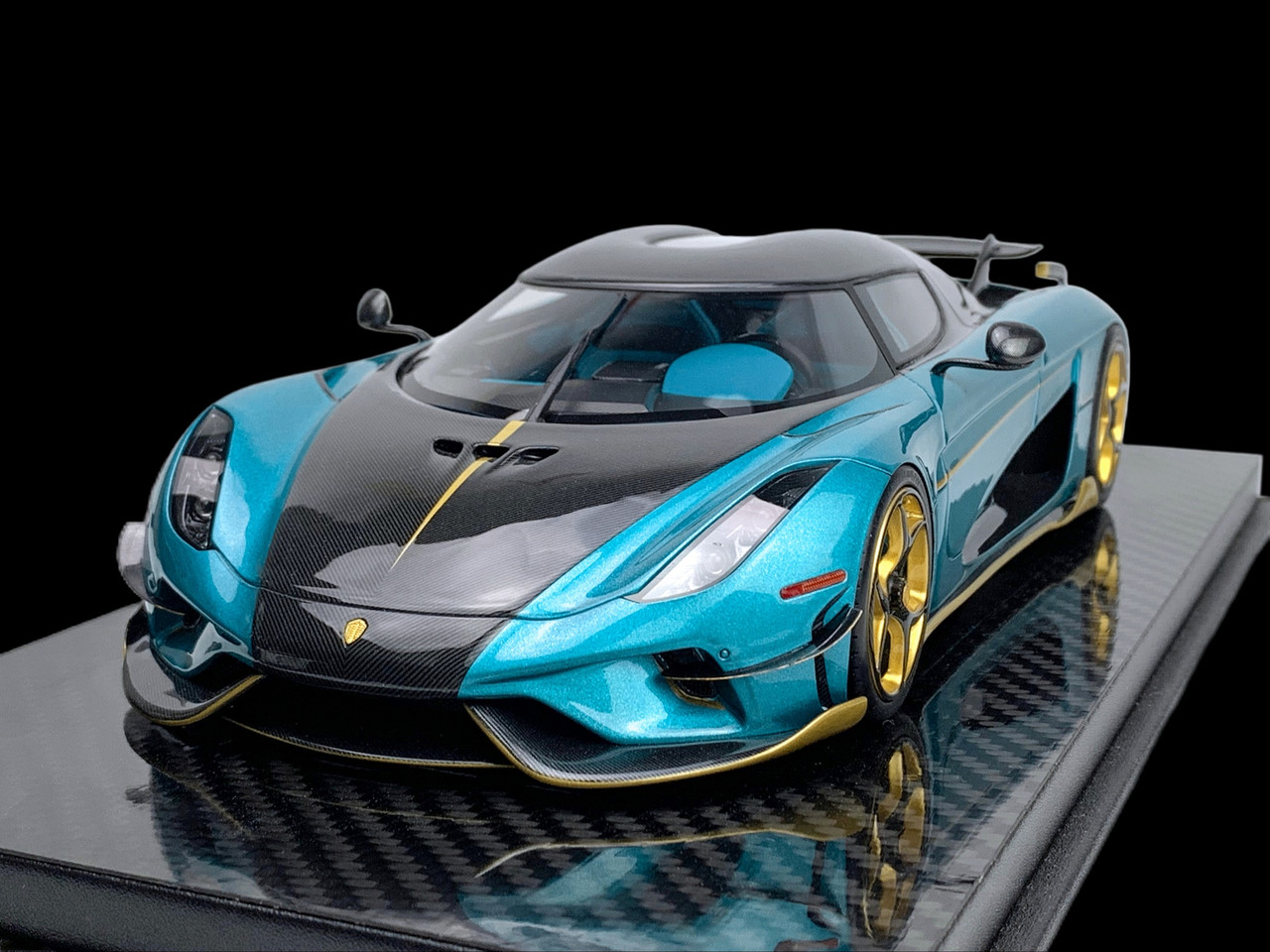 1/18 Frontiart Koenigsegg Regera Turquoise 7185 Blue Car Model Limited