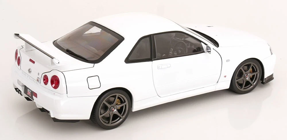 1/12 KK-Scale 2001 Nissan Skyline GT-R (R34) V-Spec II OEM Rims (White) Diecast Car Model